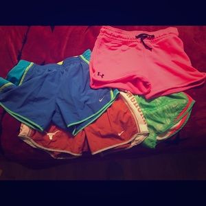 Nike and Underarmour shorts